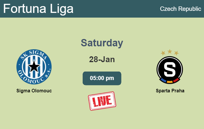 How to watch Sigma Olomouc vs. Sparta Praha on live stream and at what time