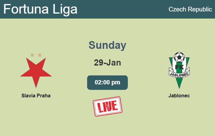 How to watch Slavia Praha vs. Jablonec on live stream and at what time