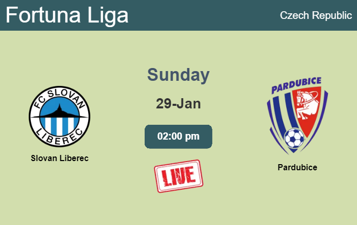How to watch Slovan Liberec vs. Pardubice on live stream and at what time