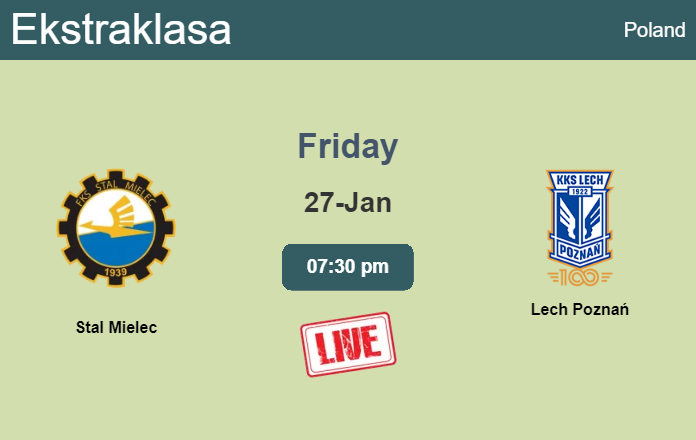 How to watch Stal Mielec vs. Lech Poznań on live stream and at what time