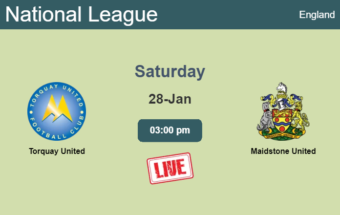 How to watch Torquay United vs. Maidstone United on live stream and at what time