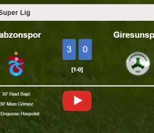 Trabzonspor conquers Giresunspor 3-0. HIGHLIGHTS