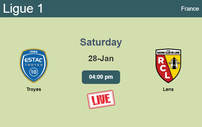 How to watch Troyes vs. Lens on live stream and at what time