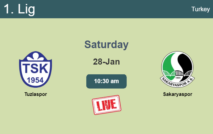 How to watch Tuzlaspor vs. Sakaryaspor on live stream and at what time
