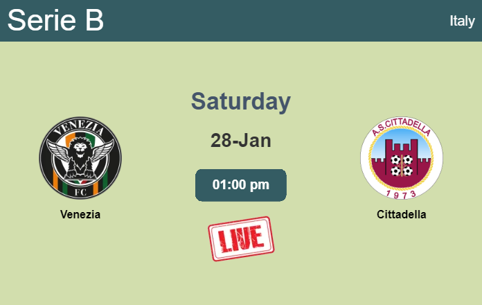 How to watch Venezia vs. Cittadella on live stream and at what time