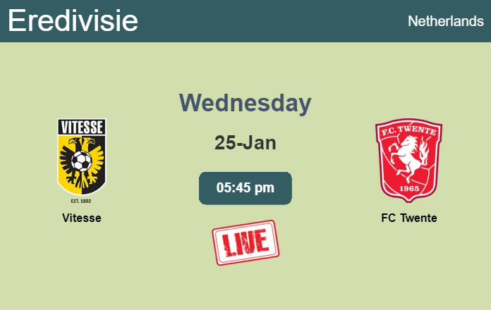 How to watch Vitesse vs. FC Twente on live stream and at what time