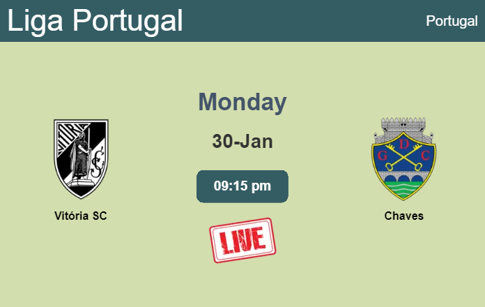 How to watch Vitória SC vs. Chaves on live stream and at what time