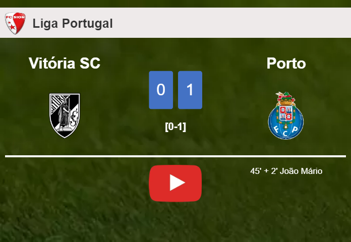 Porto tops Vitória SC 1-0 with a goal scored by J. Mário. HIGHLIGHTS
