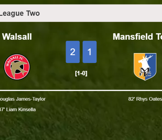 Walsall conquers Mansfield Town 2-1