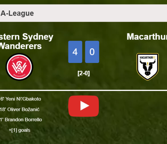 Western Sydney Wanderers obliterates Macarthur 4-0 showing huge dominance. HIGHLIGHTS