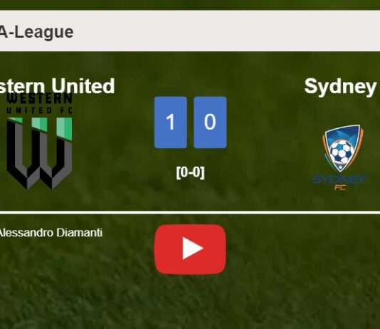 Western United prevails over Sydney 1-0 with a late goal scored by A. Diamanti. HIGHLIGHTS