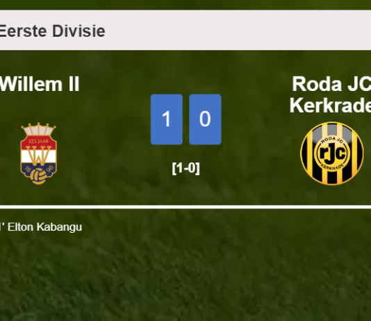 Willem II beats Roda JC Kerkrade 1-0 with a goal scored by E. Kabangu