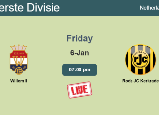 How to watch Willem II vs. Roda JC Kerkrade on live stream and at what time