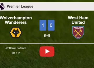Wolverhampton Wanderers prevails over West Ham United 1-0 with a goal scored by . HIGHLIGHTS