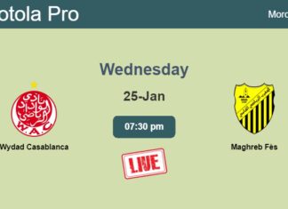 How to watch Wydad Casablanca vs. Maghreb Fès on live stream and at what time