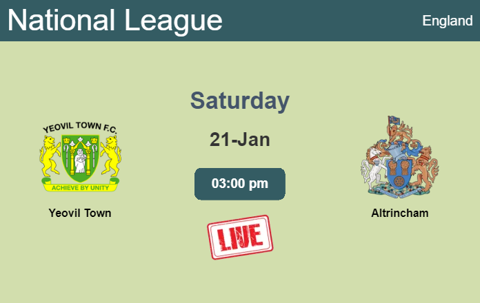 How to watch Yeovil Town vs. Altrincham on live stream and at what time