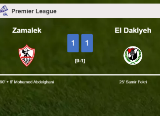 Zamalek steals a draw against El Daklyeh