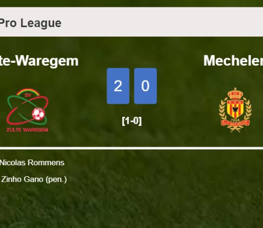 Zulte-Waregem defeats Mechelen 2-0 on Sunday
