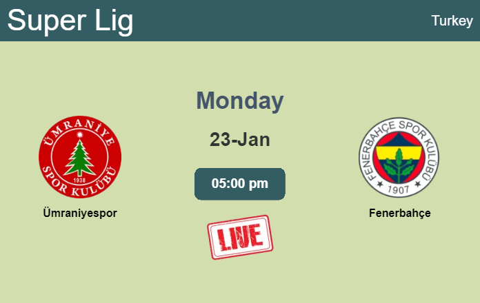 How to watch Ümraniyespor vs. Fenerbahçe on live stream and at what time