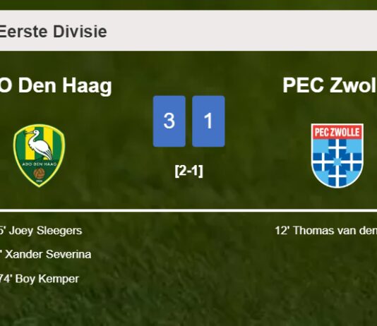 ADO Den Haag prevails over PEC Zwolle 3-1