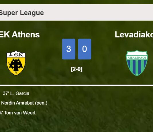 AEK Athens defeats Levadiakos 3-0
