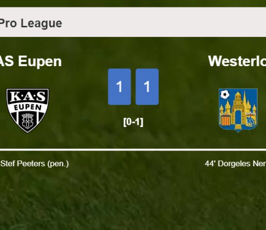 AS Eupen and Westerlo draw 1-1 on Saturday