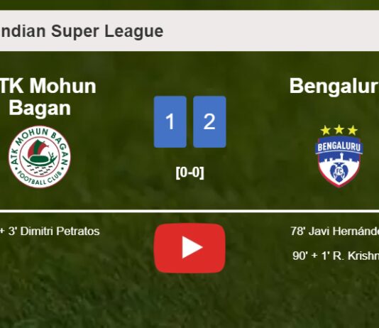 Bengaluru clutches a 2-1 win against ATK Mohun Bagan. HIGHLIGHTS