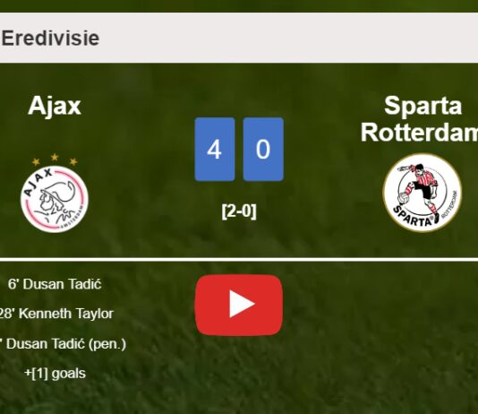 Ajax wipes out Sparta Rotterdam 4-0 with a superb performance. HIGHLIGHTS