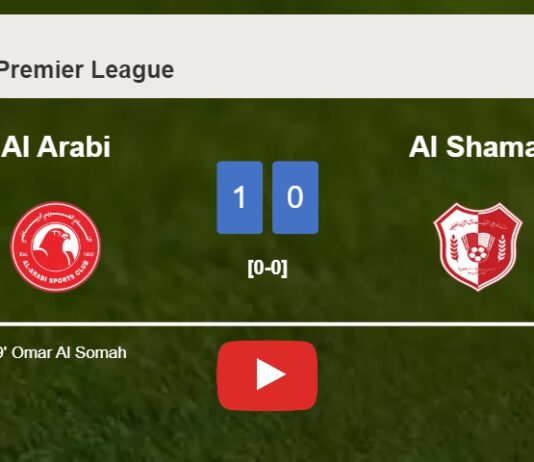 Al Arabi beats Al Shamal 1-0 with a goal scored by O. Al. HIGHLIGHTS