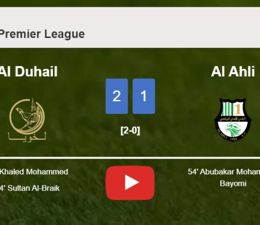 Al Duhail defeats Al Ahli 2-1. HIGHLIGHTS