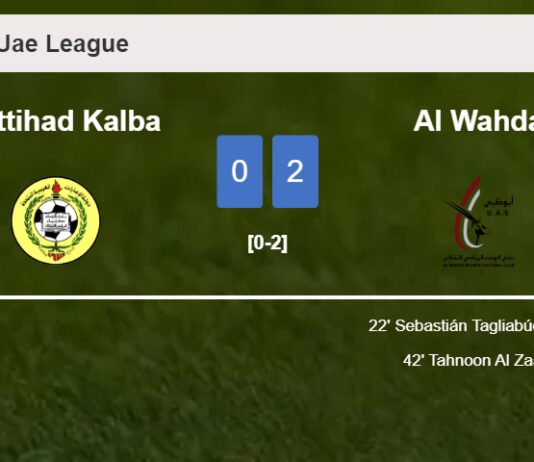 Al Wahda tops Al Ittihad Kalba 2-0 on Sunday