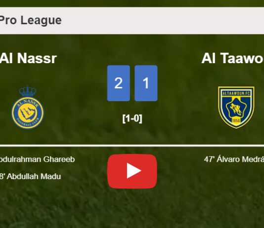 Al Nassr recovers a 0-1 deficit to best Al Taawon 2-1. HIGHLIGHTS