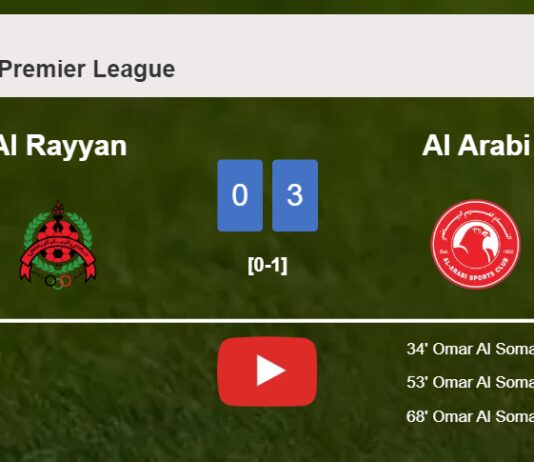Al Arabi liquidates Al Rayyan with 3 goals from O. Al. HIGHLIGHTS
