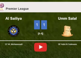 Al Sailiya and Umm Salal draw 1-1 on Monday. HIGHLIGHTS