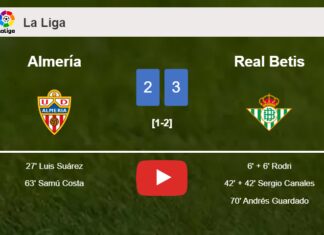 Real Betis beats Almería 3-2. HIGHLIGHTS