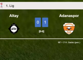 Adanaspor prevails over Altay 1-0 with a late goal scored by H. Sacko