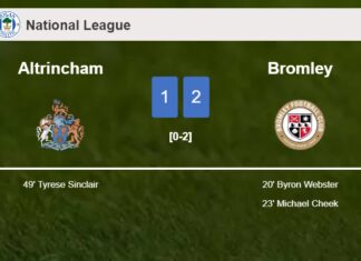 Bromley overcomes Altrincham 2-1