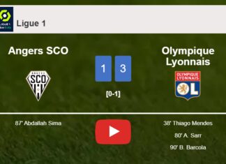 Olympique Lyonnais tops Angers SCO 3-1. HIGHLIGHTS