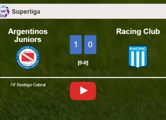 Argentinos Juniors prevails over Racing Club 1-0 with a goal scored by R. Cabral. HIGHLIGHTS