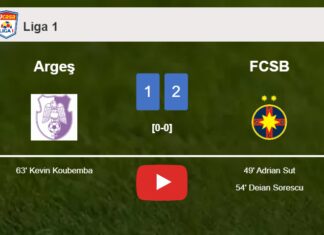 FCSB beats Argeş 2-1. HIGHLIGHTS