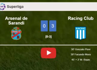 Racing Club overcomes Arsenal de Sarandi 3-0. HIGHLIGHTS