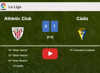 Athletic Club demolishes Cádiz 4-1 with a superb match. HIGHLIGHTS