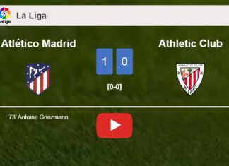 Atlético Madrid conquers Athletic Club 1-0 with a goal scored by A. Griezmann. HIGHLIGHTS