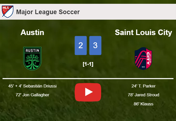 Saint Louis City overcomes Austin after recovering from a 2-1 deficit. HIGHLIGHTS