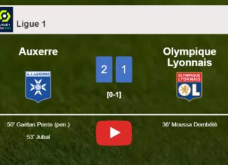 Auxerre recovers a 0-1 deficit to conquer Olympique Lyonnais 2-1. HIGHLIGHTS