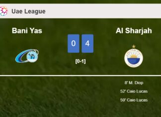 Al Sharjah conquers Bani Yas 4-0 after playing a incredible match