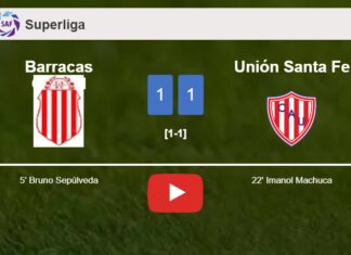 Barracas Central and Unión Santa Fe draw 1-1 on Monday. HIGHLIGHTS