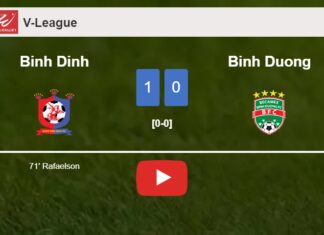 Binh Dinh prevails over Binh Duong 1-0 with a goal scored by Rafaelson. HIGHLIGHTS