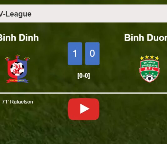 Binh Dinh prevails over Binh Duong 1-0 with a goal scored by Rafaelson. HIGHLIGHTS