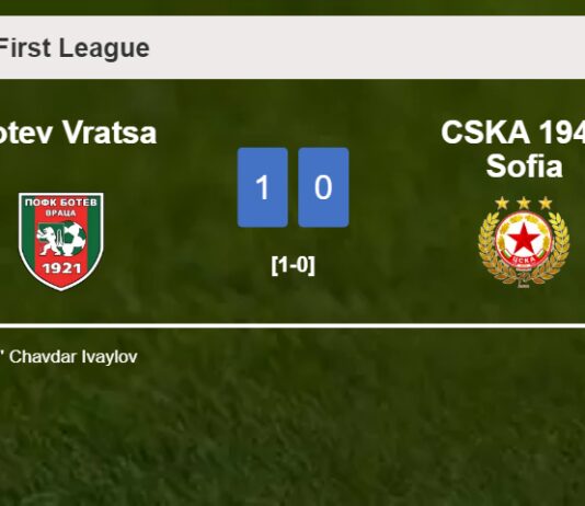 Botev Vratsa defeats CSKA 1948 Sofia 1-0 with a goal scored by C. Ivaylov 